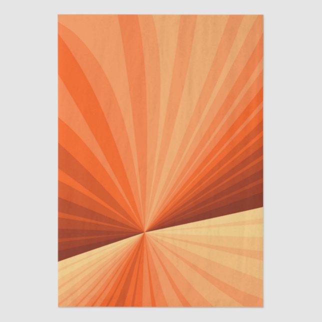 Papel De Seda Modern Abstract Orange Red Vanilla Graphic Fractal (Frente )