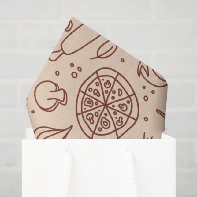 Papel De Seda Modern Best Pizza In Town Professional  (Sacola de presentes)