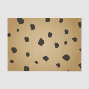 Papel De Seda Modern Black Spot Goldenrod Gold Beige Tan Party