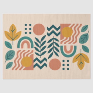 Papel De Seda Modern Boho Abstrato Nature Wall Art
