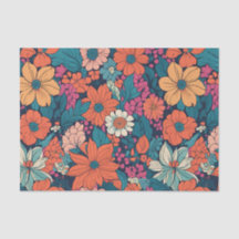 Modern Dark Floral botanical Decoupage