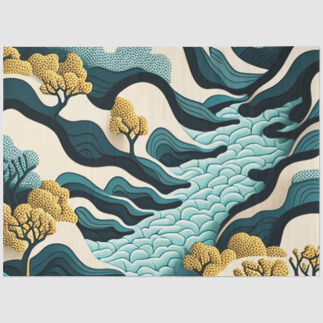 Papel De Seda Modern Landscape (Frente )