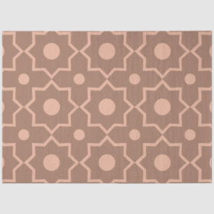 Papel De Seda Modern Mocha Mousse Forma Geométrica Rosa Dusty