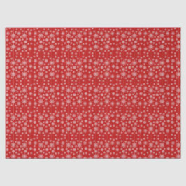 Papel De Seda Modern Red & White Snowflake Christmas Holiday
