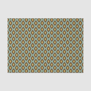 Papel De Seda Moderno amarelo azul do ikat tribal moderno