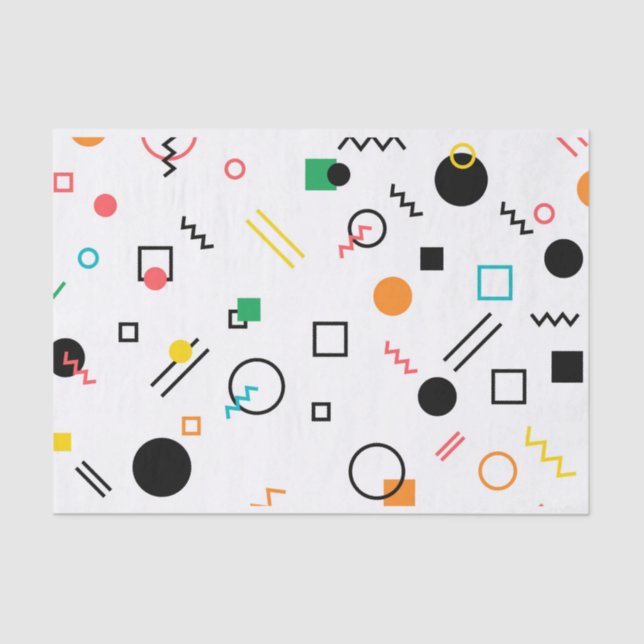 Papel De Seda Moderno, brincalhão, legal, tendências, geométrico (Frente )