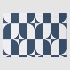 Papel De Seda Moderno do século médio azul e branco