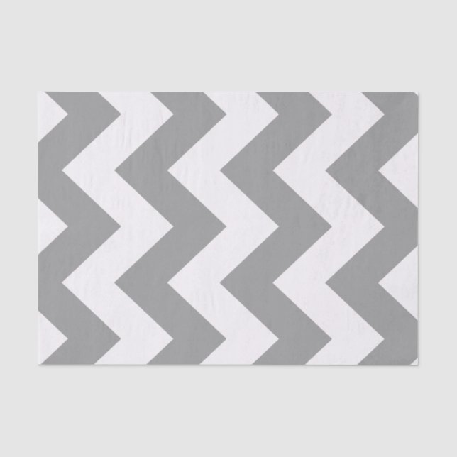 Papel De Seda Modificação corajosa cinzenta Chevron (Frente )
