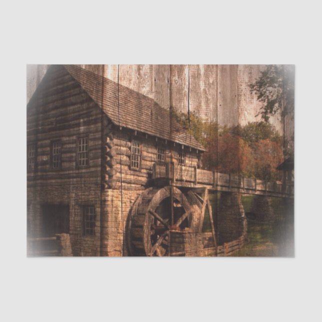 Papel De Seda Moinho de moinhos de moinhos de madeira (Frente )