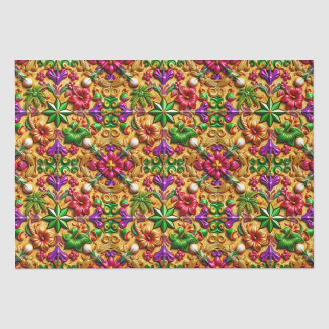 Papel De Seda ~ Mola de Natal multicolor ~ (Frente )