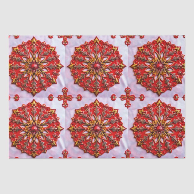 Papel De Seda ~ Mola de Natal multicolor ~ (Frente )