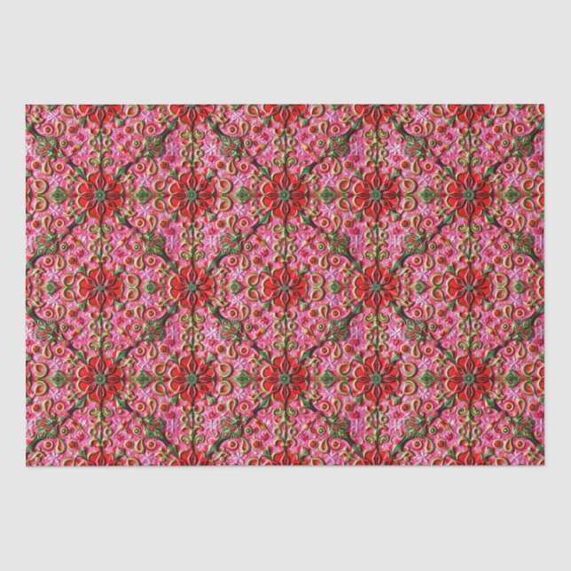 Papel De Seda ~ Mola de Natal multicolor ~ (Frente )