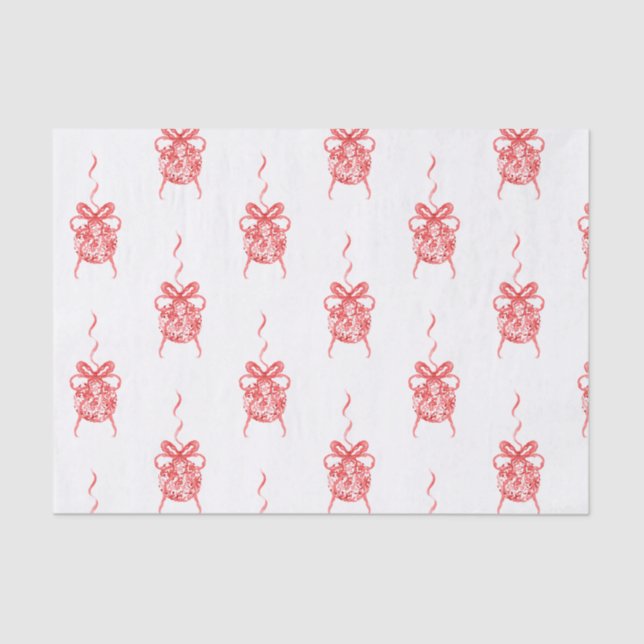 Papel De Seda Molas de Água Vermelha Chinoiserie Natal (Frente )