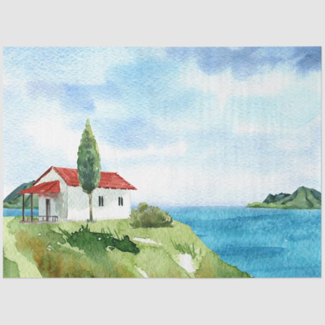 Papel De Seda Molas de Aquarela Série Design 3 (Frente )