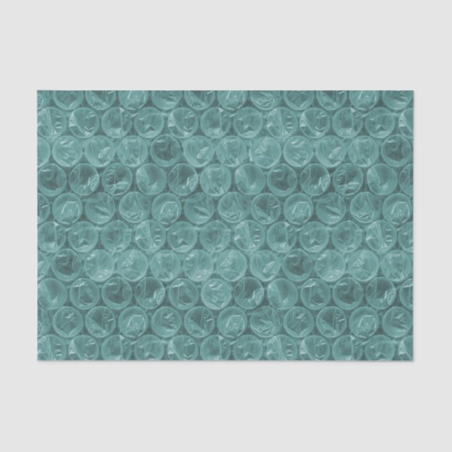 Papel De Seda Moldura de bolhas de turquesa (Frente )