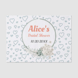 Papel De Seda Moldura Floral Moderna Personalizada Pape para Chá