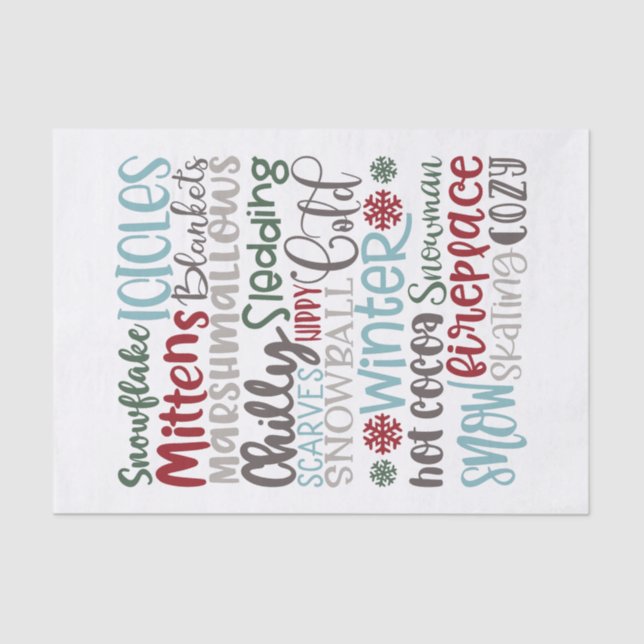 Papel De Seda Momentos de inverno (Frente )