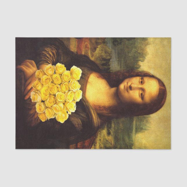 Papel De Seda Mona Lisa ama Rosas (Frente )