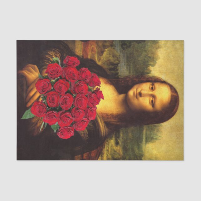 Papel De Seda Mona Lisa ama Rosas (Frente )