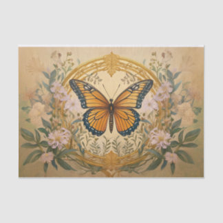 Papel De Seda Monarca Ganha Dourada, Belo Design Formal