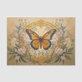 Papel De Seda Monarca Ganha Dourada, Belo Design Formal