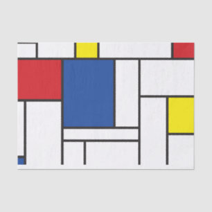 Papel De Seda Mondrian Minimalist Geométrico De Stijl Modern Art