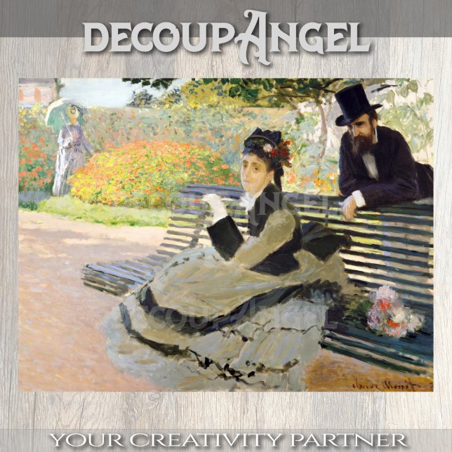 Papel De Seda Monet- Camille em uma janela de dissociação do jar (Criador carregado)