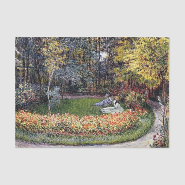 Papel De Seda Monet - No Jardim, famosa pintura (Frente )