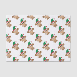 Papel De Seda Monkey Christmas Elf