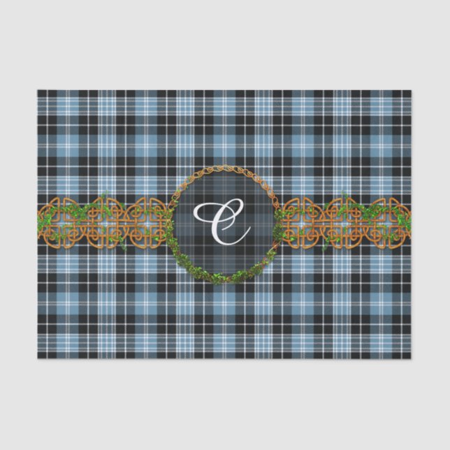 Papel De Seda Monograma Clark Tartan (Frente )