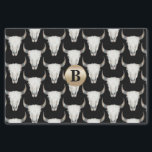 Papel De Seda Monograma de Cabra de Vaca Russa Personalizado<br><div class="desc">Papel de Tecido Personalizado</div>