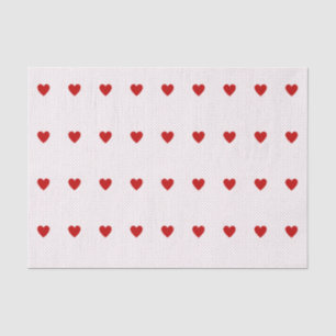 Papel De Seda Monograma de Fundo Branco Vermelho Bolinhas Person