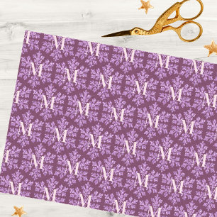 Papel De Seda Monograma de Padrão Russo de Polpa de Neve