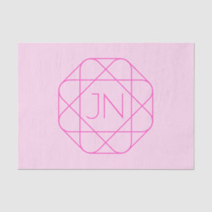 Papel De Seda Monograma legal, Estilo do logotipo da anca Rosa