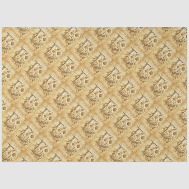 Papel De Seda Monograma - Letra inicial D Desenho de margarida v (Frente )