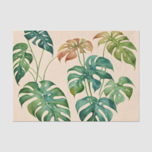 Papel De Seda Monstera HousePlant Boho Watercolor