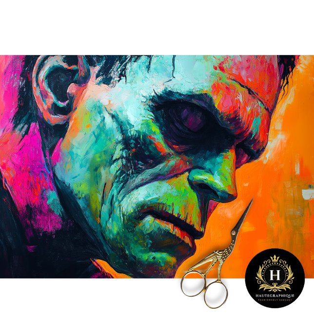 Papel De Seda Monstro de Frankenstein Pop Art Halloween Decoupag (Criador carregado)