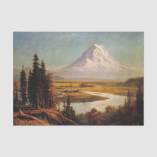 Papel De Seda Montagem Rainier por Albert Bierstadt