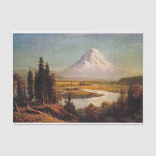 Papel De Seda Montagem Rainier por Albert Bierstadt