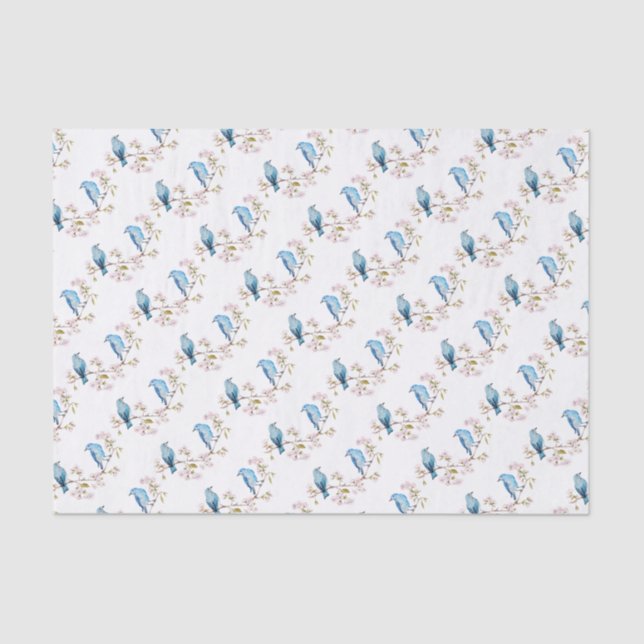 Papel De Seda Montanha Bluebird na Seção Sakura (Frente )