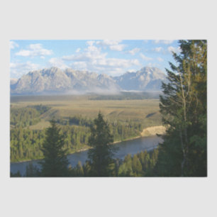 Papel De Seda Montanhas e Rio Jackson Hole