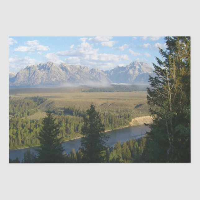 Papel De Seda Montanhas e Rio Jackson Hole (Frente )