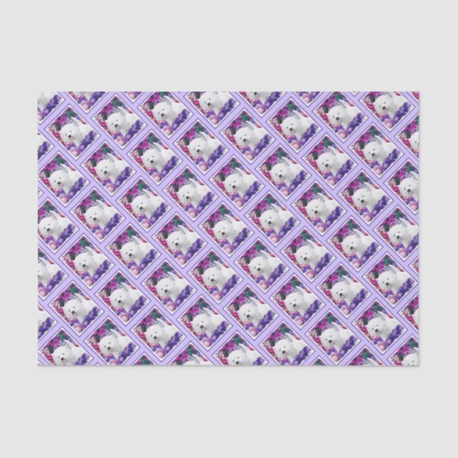 Papel De Seda Montanhas Terrier branco ocidentais que pinta a (Frente )