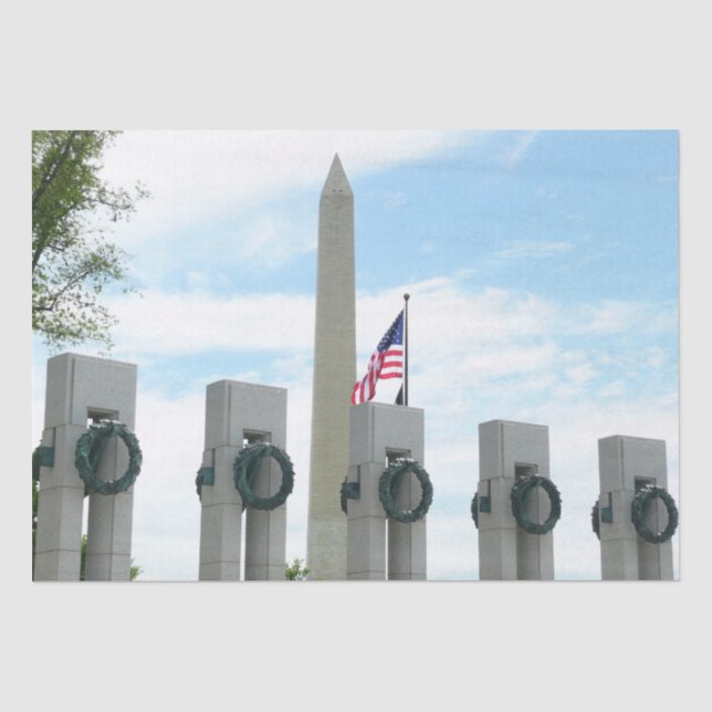 Papel De Seda Monumento a Washington e Memorial da II Guerra Mun (Frente )
