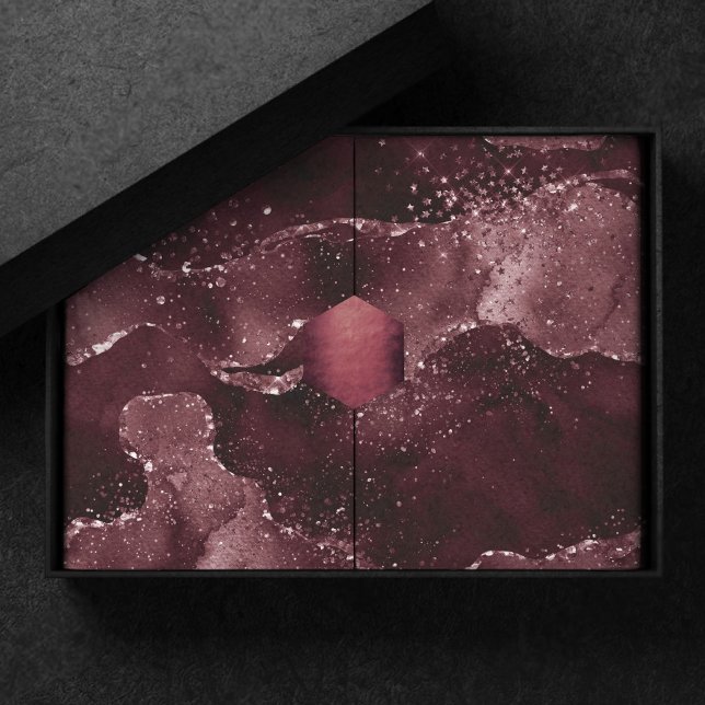 Papel De Seda Moody Agate | Vinho Bordéus Sangria Merlot Maroon (Criador carregado)