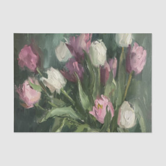 Papel De Seda Moody Floral Tulips
