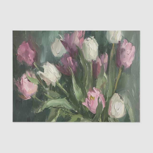 Papel De Seda Moody Floral Tulips (Frente )