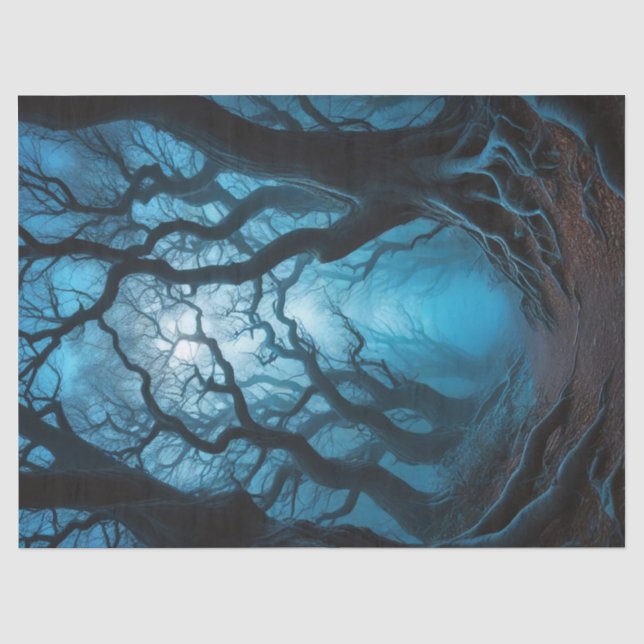 Papel De Seda Moody Forest Gnarled Tres Decoupage (Frente )