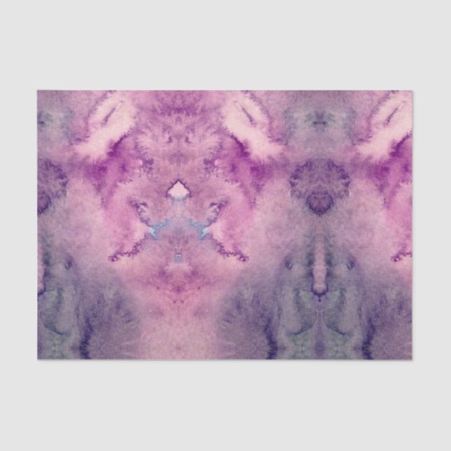 Papel De Seda Moody Purple Abstrato Tie Dye (Frente )