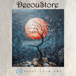 Papel De Seda Moonlit Blossom Decoupage